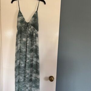 HYFVE Maxi sage and white flowy dress! Size L.